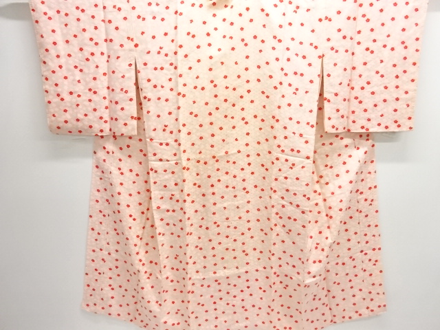 JAPANESE KIMONO / ANTIQUE MON KINSHA PLUM PATTERN JUBAN (WITH EMBROIDE